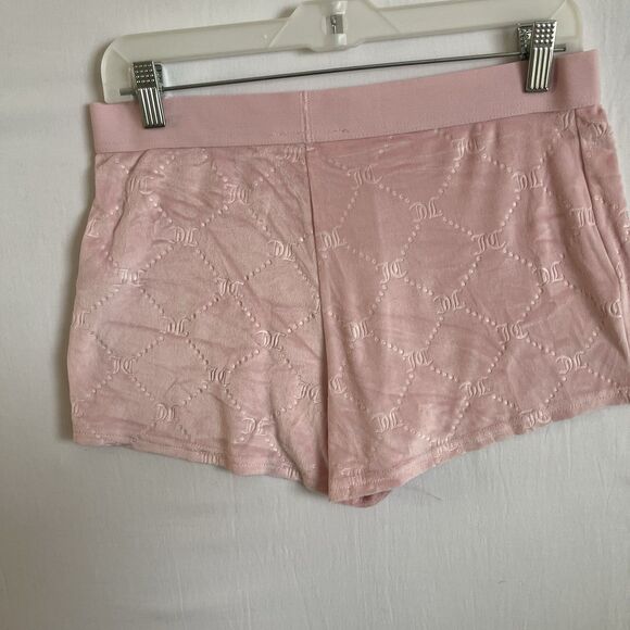 JUICY COUTURE Sleepwear Velour Shorts Style 1 Pair Size Medium Pink - Picture 2 of 5
